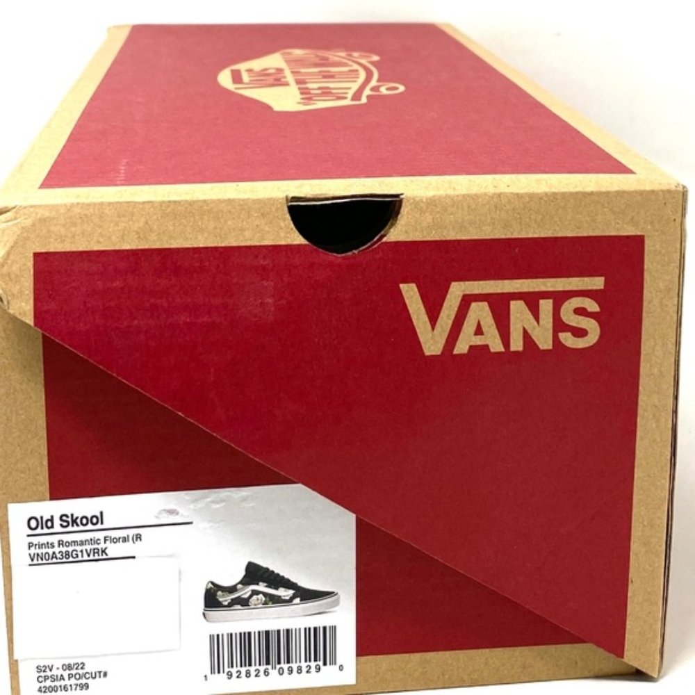 VANS Old Skool Floral Shoes Casual Canvas Suede Black Sneakers Men’s VN0A38G1VRK - Picture 2 of 11